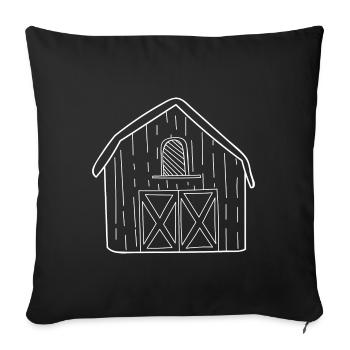Barn stall Farmer farmer Farmer's farmer icon - Sofa pillowcase 17,3'' x 17,3'' (45 x 45 cm) - black - Front