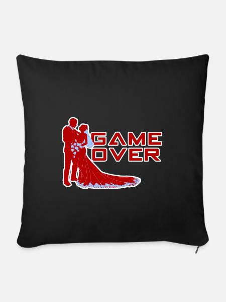 game over - Sofakissenbezug 45 x 45 cm - Schwarz