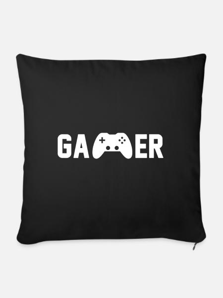 Gamer - Sofakissenbezug 45 x 45 cm - Schwarz