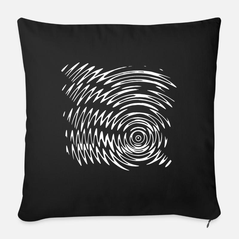 Weisse Tribal - Sofakissenbezug 45 x 45 cm - Schwarz