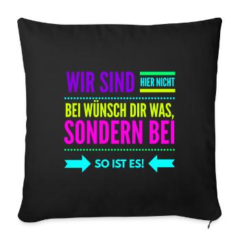 So Ist Es Geschenkidee - Sofakissenbezug 45 x 45 cm - Schwarz - Vorne