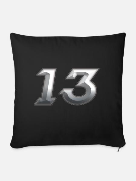 13 - Sofa pillowcase 17,3'' x 17,3'' (45 x 45 cm) - black