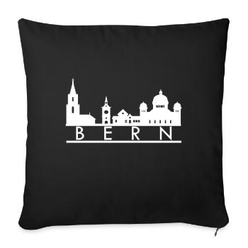 BERN Stadt Skyline Geschenk - Sofakissenbezug 45 x 45 cm - Schwarz - Vorne