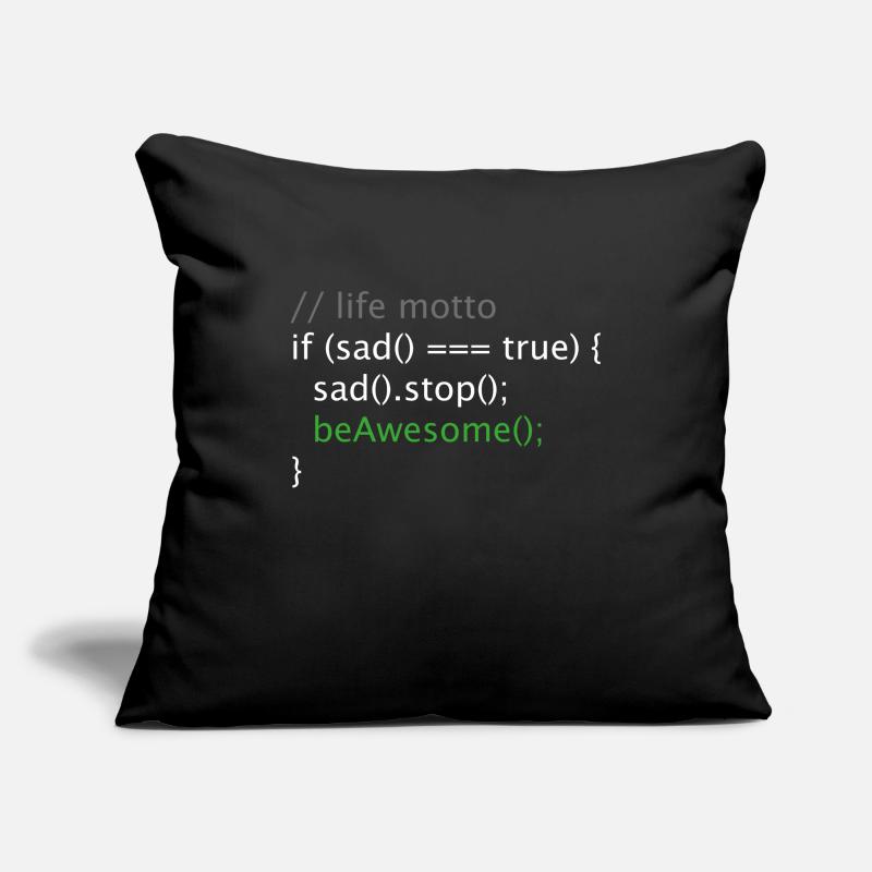 Informatique Nerd Geek programmeur lebensmotto Housse de coussin décorative 45 x 45 cm