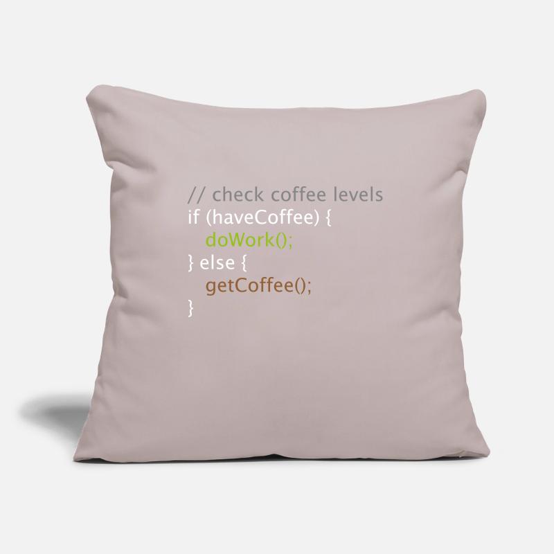 Informatik Nerd Geek Programmierer Kaffee Arbeiten Sofakissenbezug 45 x 45 cm