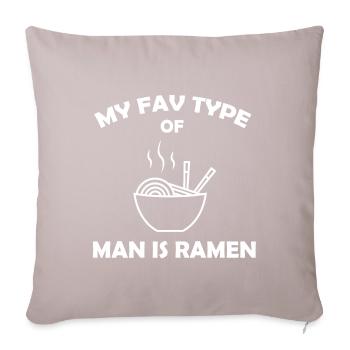 Ramen Nudeln Lieblings Mann - Sofakissenbezug 45 x 45 cm - helles Taupe - Vorne