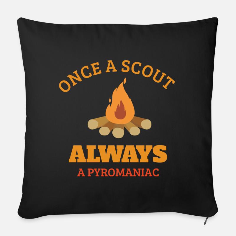 SCOUTS: Once A Scout - Sofa pillowcase 17,3'' x 17,3'' (45 x 45 cm) - black