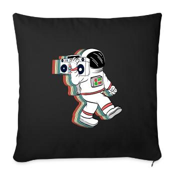 Are You A Fan Of Astronomy? An Astronaut Dreamer? - Sofa pillowcase 17,3'' x 17,3'' (45 x 45 cm) - black - Front