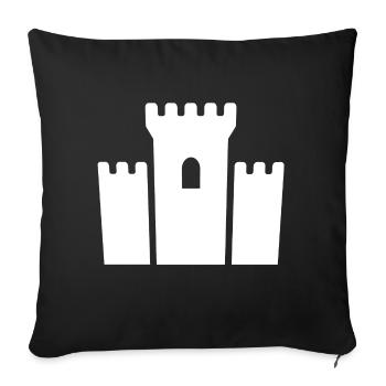 Castle - Sofa pillowcase 17,3'' x 17,3'' (45 x 45 cm) - black - Front