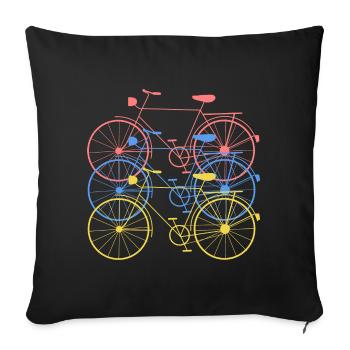 Vélo vélo - Housse de coussin décorative 45 x 45 cm - noir - Devant