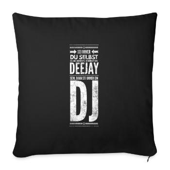 DJ Deejay Musik Techno Music Turntable Geschenk - Sofakissenbezug 45 x 45 cm - Schwarz - Vorne