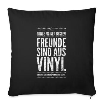 DJ Deejay Musik Techno Music Turntable Geschenk - Sofakissenbezug 45 x 45 cm - Schwarz - Vorne