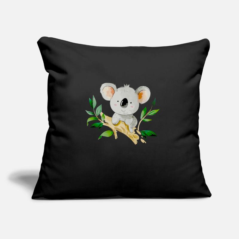Koala bear eats bamboo koala bear sits on tree Sofa pillowcase 17,3'' x 17,3'' (45 x 45 cm)