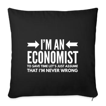 Economics Occupations Economist Finance Gift A - Sofa pillowcase 17,3'' x 17,3'' (45 x 45 cm) - black - Front