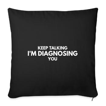 Psychology Psychologist Therapist Gift Uni B - Sofa pillowcase 17,3'' x 17,3'' (45 x 45 cm) - black - Front