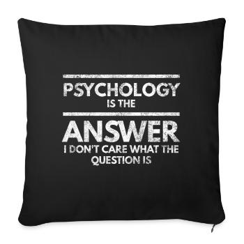 Psychology Psychologist Therapist Gift Uni E - Sofa pillowcase 17,3'' x 17,3'' (45 x 45 cm) - black - Front