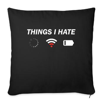 Programmer Computer Nerd Gamer Gift - Sofa pillowcase 17,3'' x 17,3'' (45 x 45 cm) - black - Front