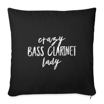 Clarinette basse clarinette musicien cadeau de jazz 13 - Housse de coussin décorative 45 x 45 cm - noir - Devant