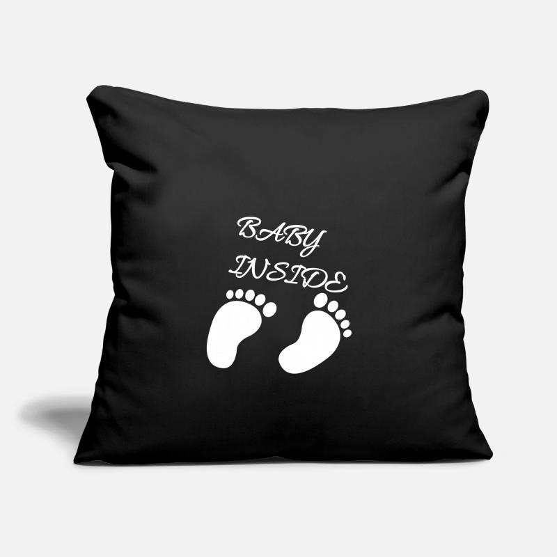 bébé dans le ventre de bébé Housse de coussin décorative 45 x 45 cm