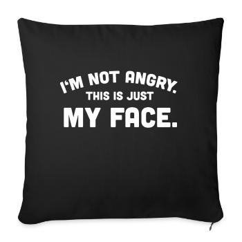Sarcasme sarcastique en colère - Housse de coussin décorative 45 x 45 cm - noir - Devant