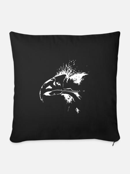 Adler. Eagle - Sofakissenbezug 45 x 45 cm - Schwarz