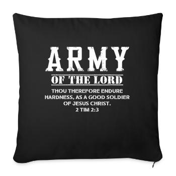 Army Of The Lord - Sofa pillowcase 17,3'' x 17,3'' (45 x 45 cm) - black - Front