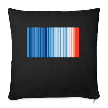 Climate Change - Show your stripes - Sofa pillowcase 17,3'' x 17,3'' (45 x 45 cm) - black - Front