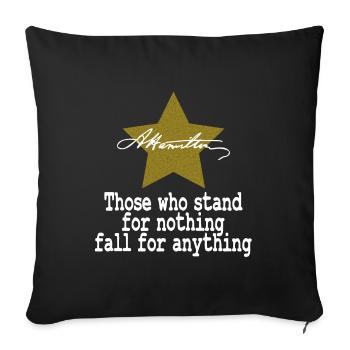 Teeshirt Alexander Hamilton Tee disant "Ceux qui - Housse de coussin décorative 45 x 45 cm - noir - Devant