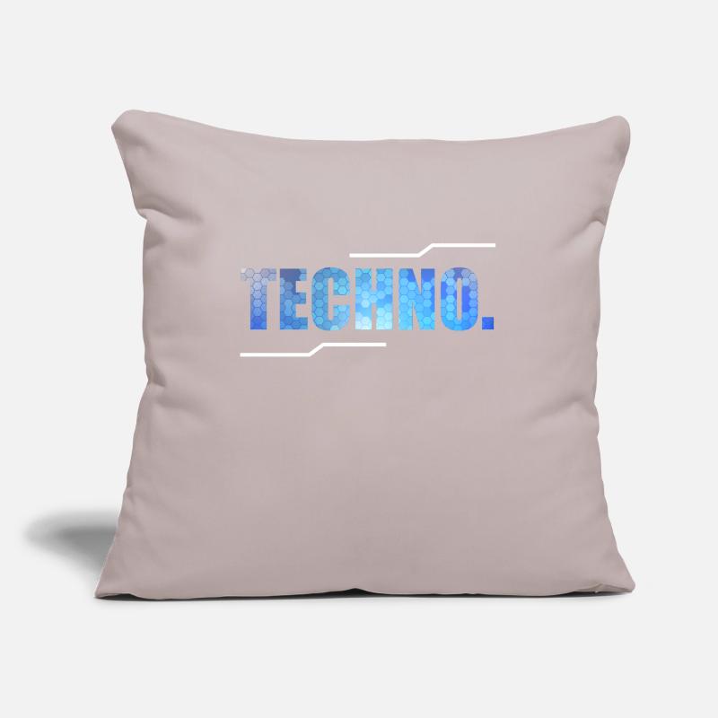 A Techno Tee For Music Lovers Saying "Techno." Sofa pillowcase 17,3'' x 17,3'' (45 x 45 cm)