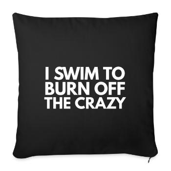 Schwimmen Schwimmerin Schwimmbad Geschenk 6 - Sofakissenbezug 45 x 45 cm - Schwarz - Vorne
