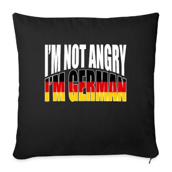 A German Tee For Germans Saying"I'm Not Angry I'm - Sofa pillowcase 17,3'' x 17,3'' (45 x 45 cm) - black - Front