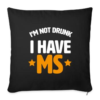 Multiple sclerosis awareness - Sofa pillowcase 17,3'' x 17,3'' (45 x 45 cm) - black - Front