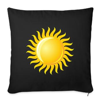 Sonne Sun - Housse de coussin décorative 45 x 45 cm - noir - Devant