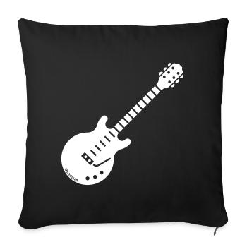 Guitare Électrique (Guitare / Rock / Musique) - Housse de coussin décorative 45 x 45 cm - noir - Devant