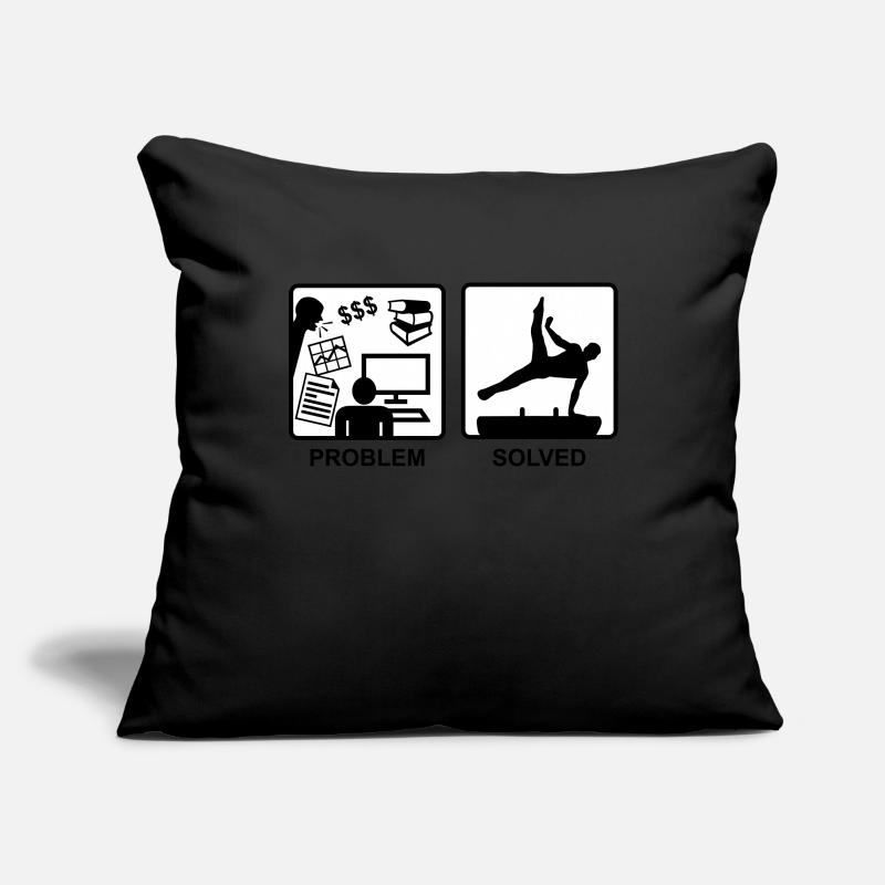 Gymnast, Gymnastics solves problems - Men Housse de coussin décorative 45 x 45 cm