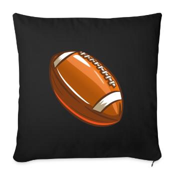 American football - Sofa pillowcase 17,3'' x 17,3'' (45 x 45 cm) - black - Front