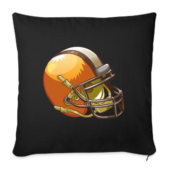 Football helmet - Sofa pillowcase 17,3'' x 17,3'' (45 x 45 cm) - black - Front