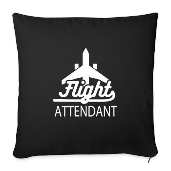 Hôtesse de l'air - Housse de coussin décorative 45 x 45 cm - noir - Devant