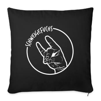 A nice Hand Gesture Of A Silence Fox Tshirt - Sofa pillowcase 17,3'' x 17,3'' (45 x 45 cm) - black - Front