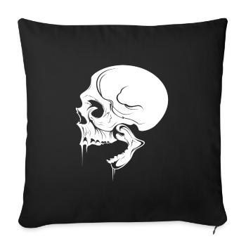 Tête de mort - Housse de coussin décorative 45 x 45 cm - noir - Devant