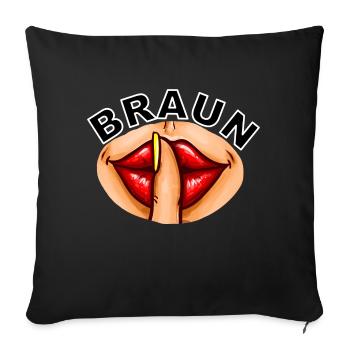 Braunschweig - Sofakissenbezug 45 x 45 cm - Schwarz - Vorne