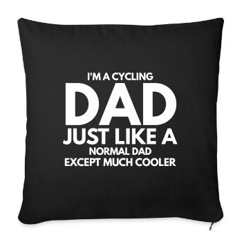 Bicycle cycling bike road bike bmx gift 8 - Sofa pillowcase 17,3'' x 17,3'' (45 x 45 cm) - black - Front