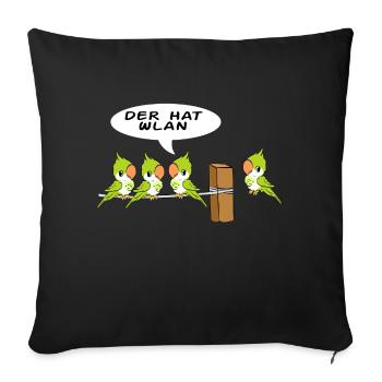 Teeshirt allemand mignon pour les amoureux des - Housse de coussin décorative 45 x 45 cm - noir - Devant