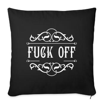 Fuck Off - Housse de coussin décorative 45 x 45 cm - noir - Devant