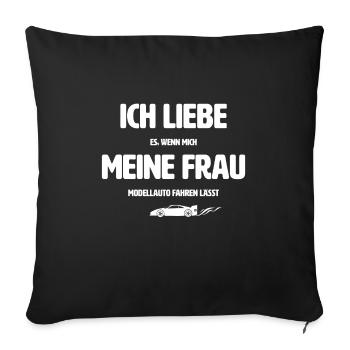 RC model car model building gift - Sofa pillowcase 17,3'' x 17,3'' (45 x 45 cm) - black - Front