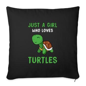 Turtle Turtle Gift Idea Turtle Animal - Sofa pillowcase 17,3'' x 17,3'' (45 x 45 cm) - black - Front