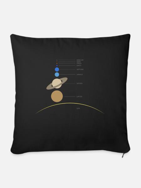 Solar system - Sofakissenbezug 45 x 45 cm - Schwarz