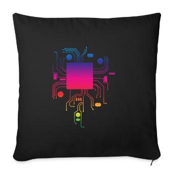 Cadeau parfait codant le teeshirt pour le - Housse de coussin décorative 45 x 45 cm - noir - Devant