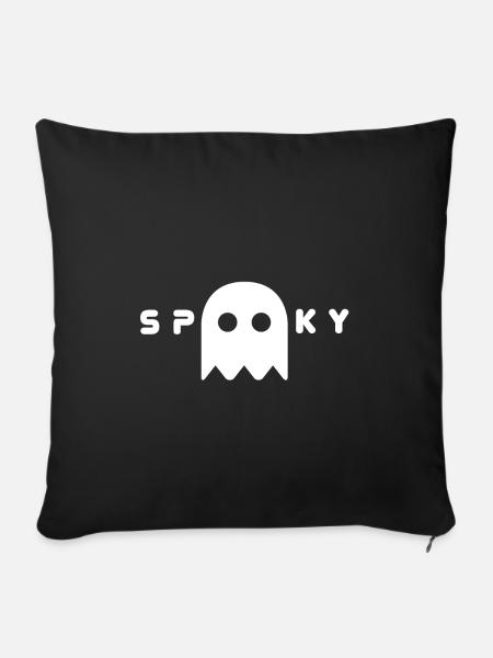 Spooky Gespenst - Sofakissenbezug 45 x 45 cm - Schwarz