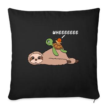 Pour les amoureux des animaux Grande chemise - Housse de coussin décorative 45 x 45 cm - noir - Devant